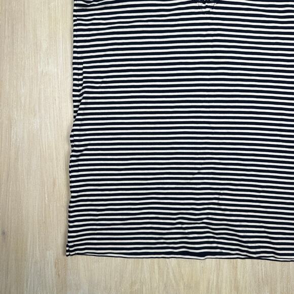 J Crew Navy White Stripe Lace Up T-Shirt Casual Nautical Short Sleeve Dress XL - Picture 4 of 16